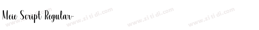 Meie Script Regular字体转换